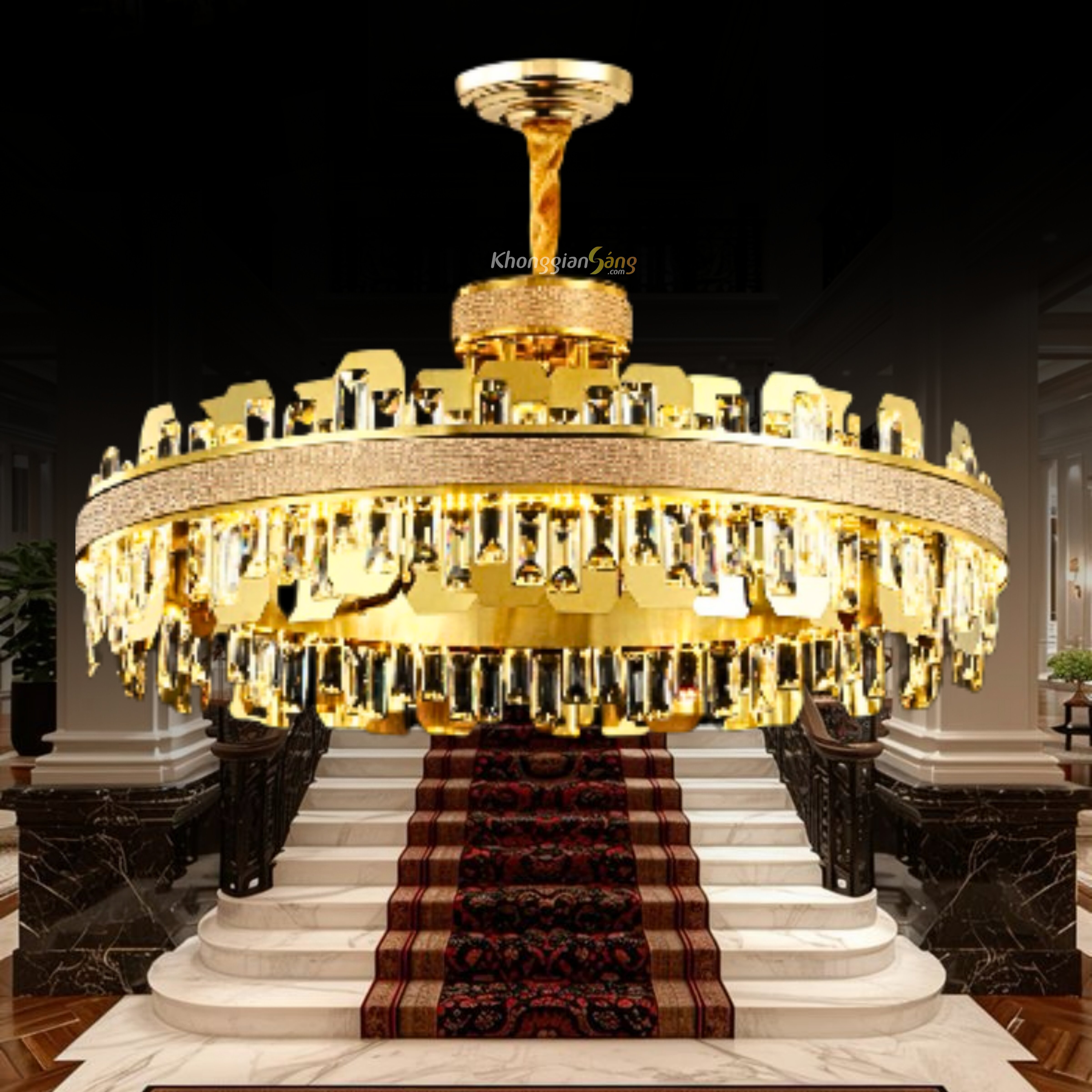 ĐÈN CHÙM PHA LÊ (D750mm x H900mm) TH-8279