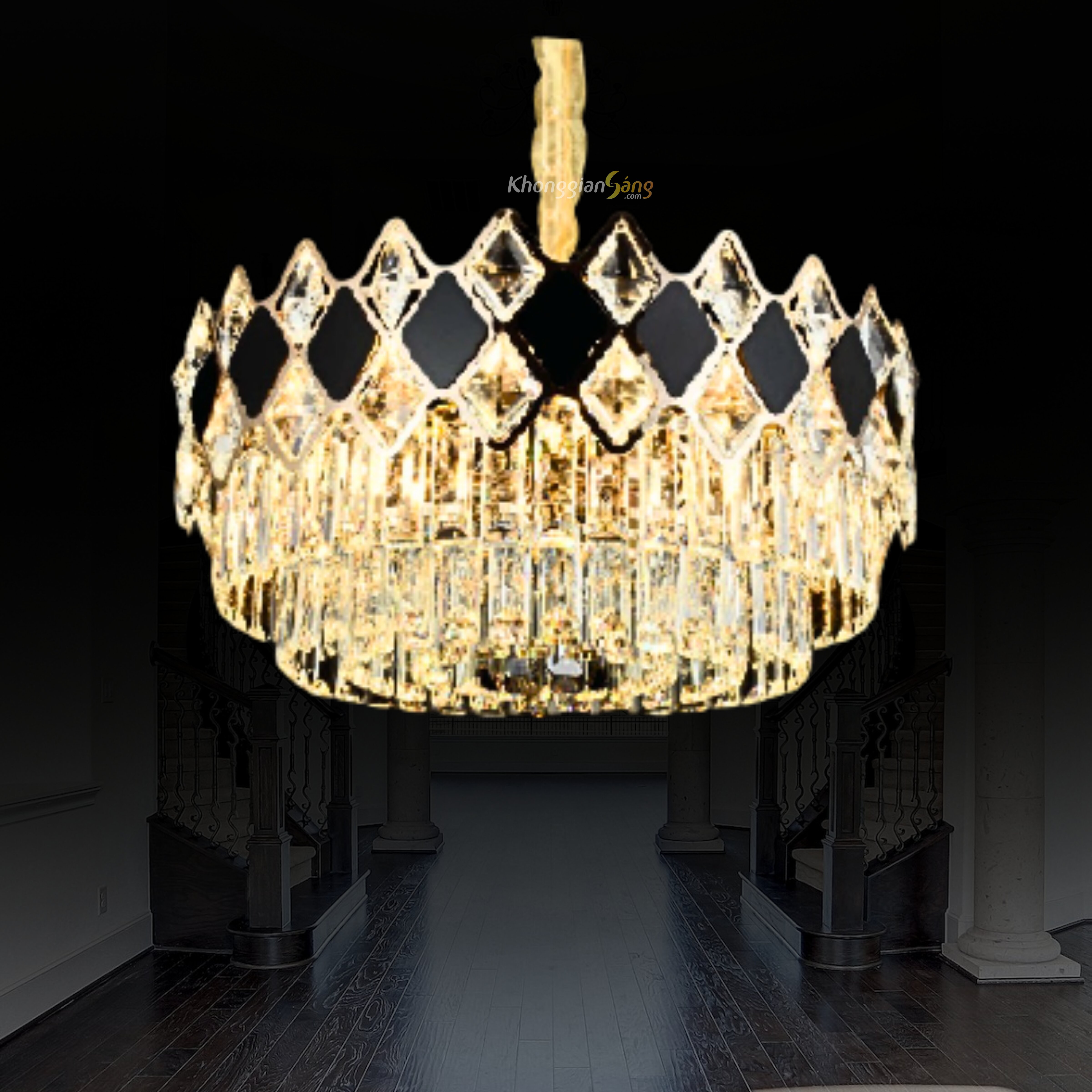 ĐÈN CHÙM PHA LÊ (D600mm x H900mm) TH-8400