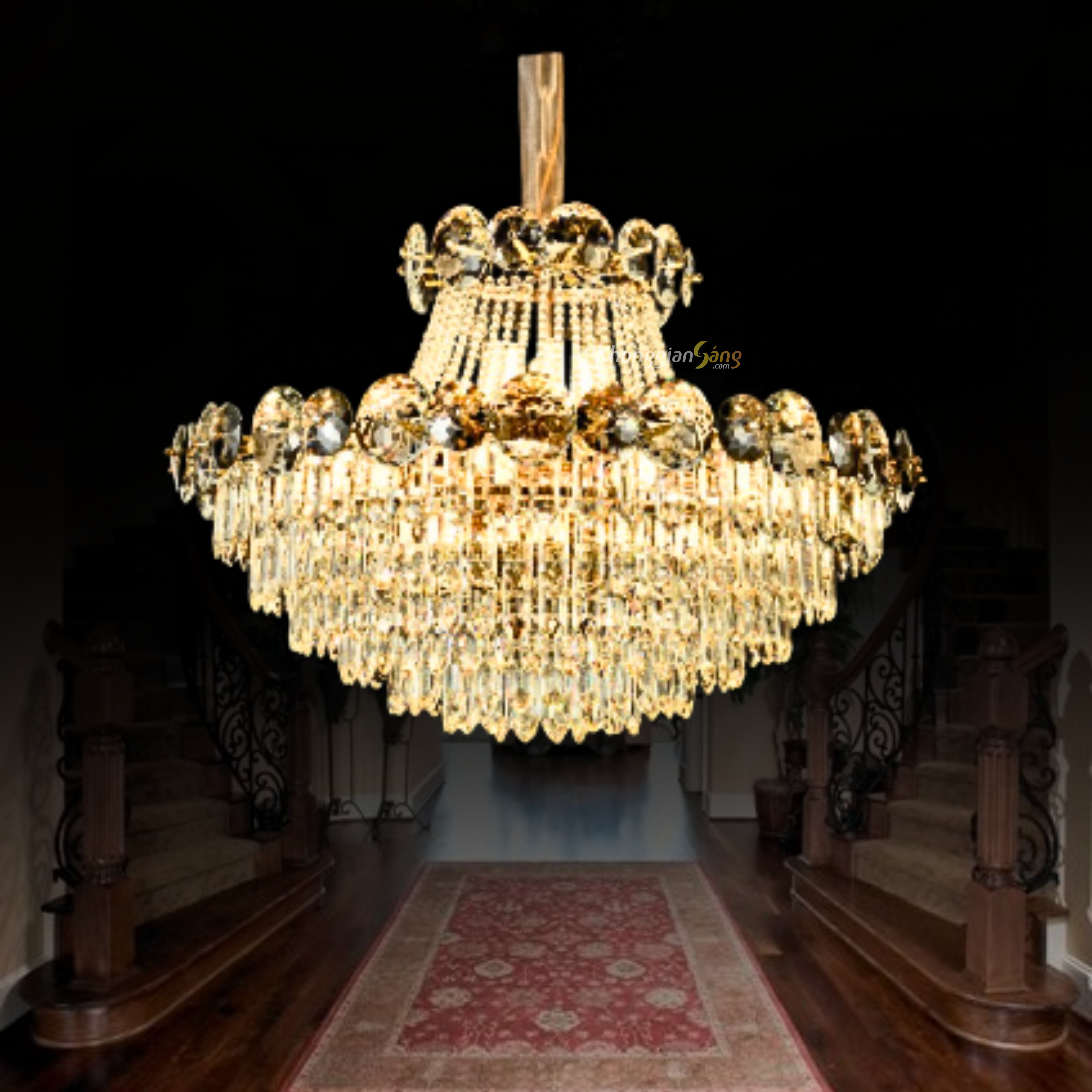 ĐÈN CHÙM PHA LÊ (D600mm x H900mm) TH-8410