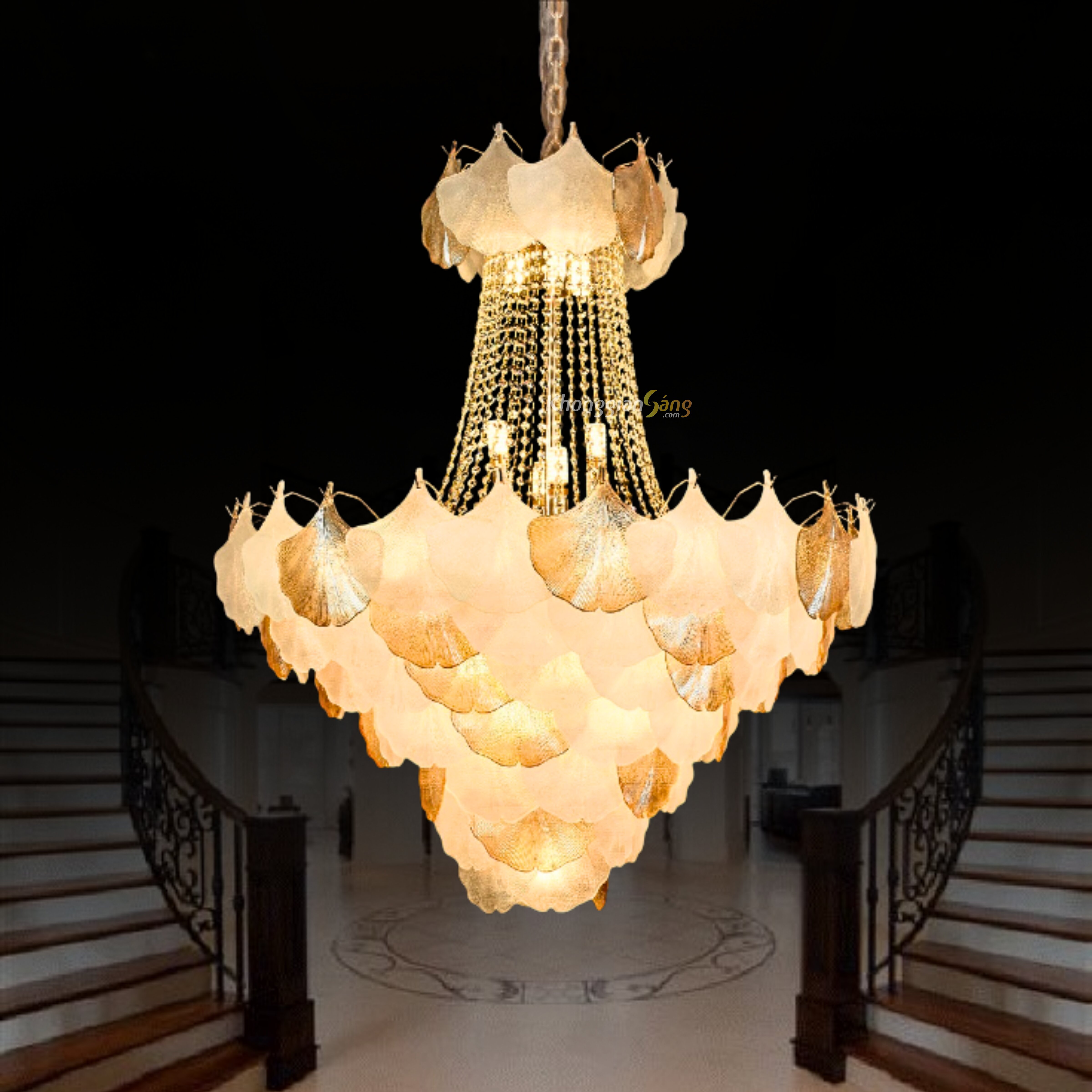 ĐÈN CHÙM PHA LÊ (D1000mm x H1300mm) TH-8482