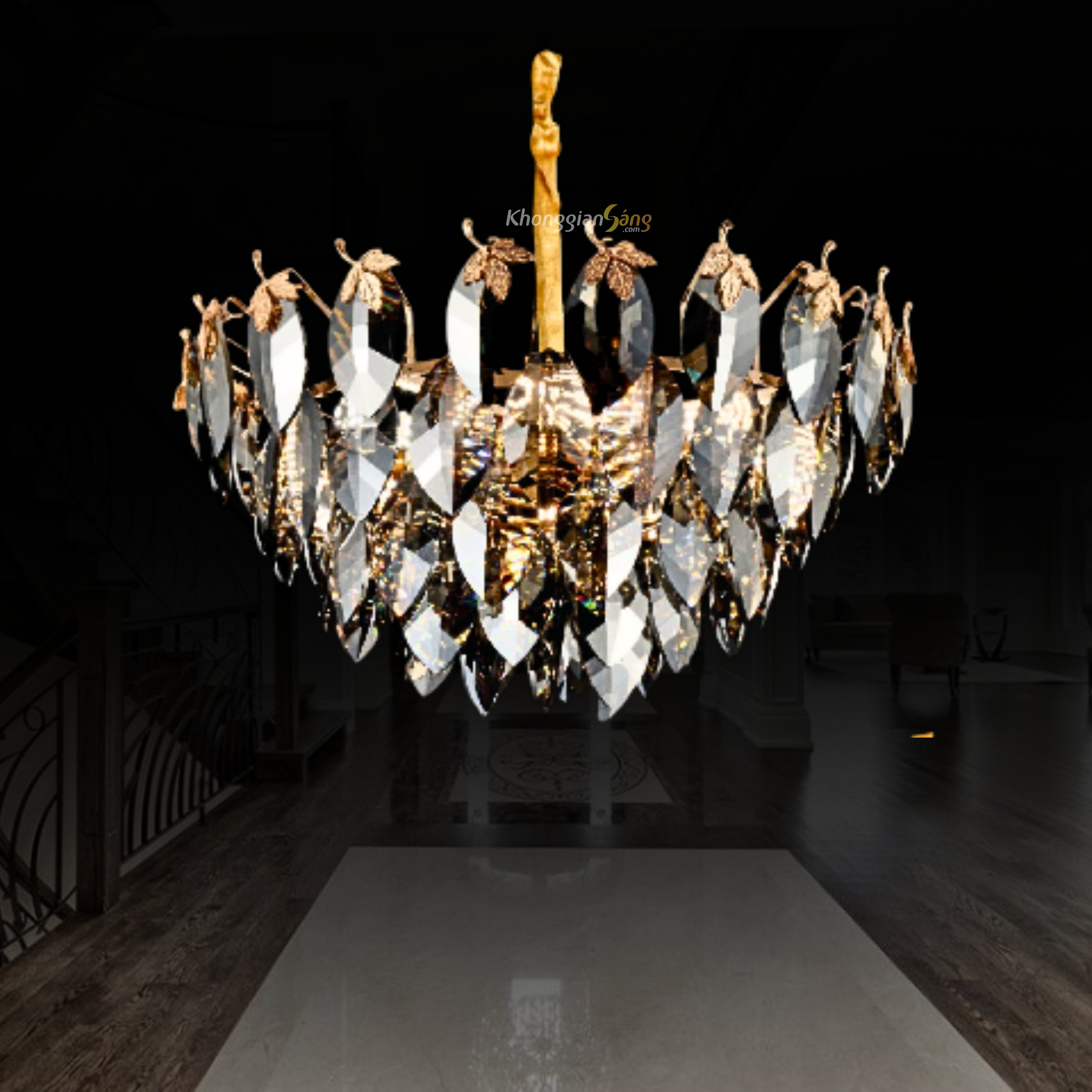 ĐÈN CHÙM PHA LÊ (D600mm x H900mm) TH-8562