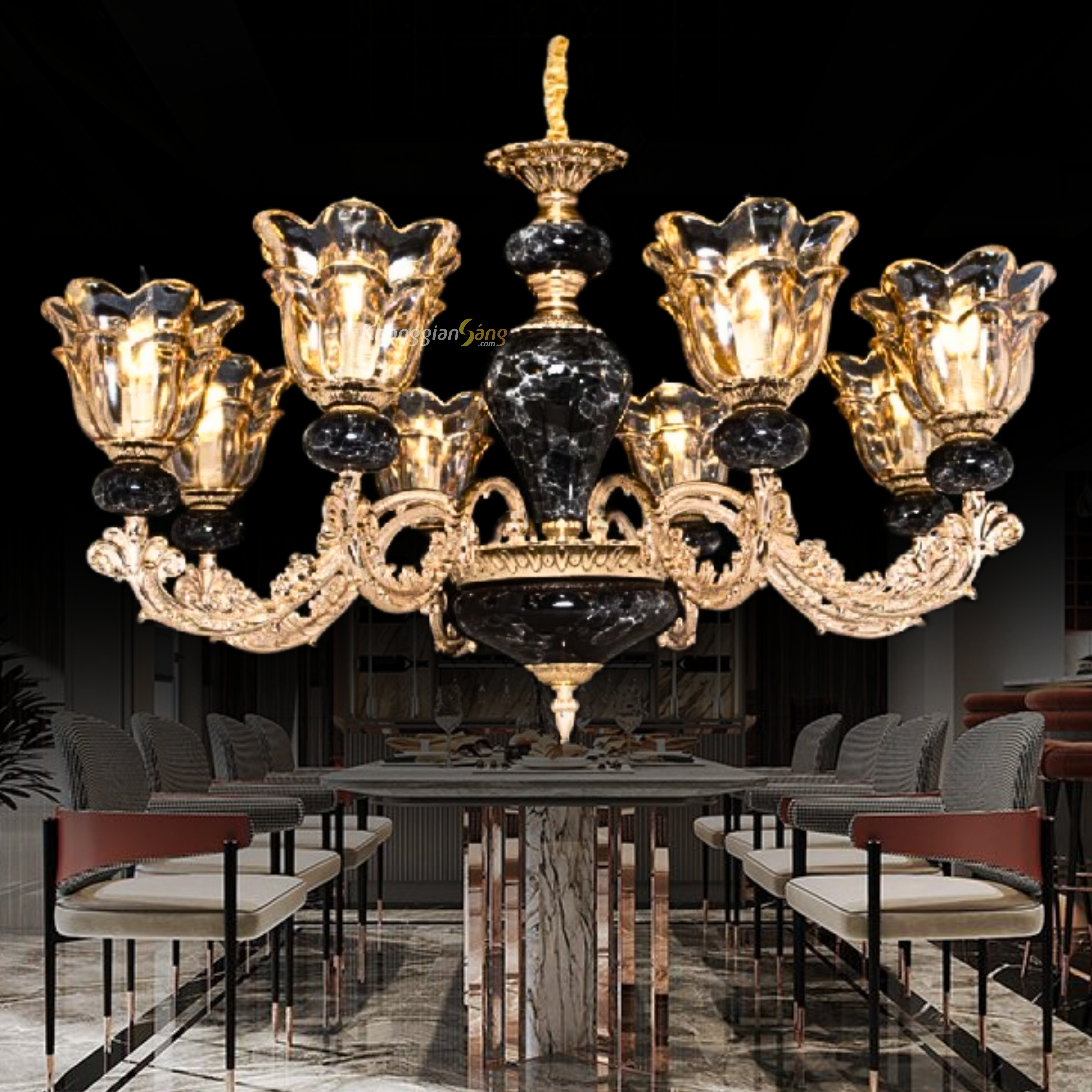 ĐÈN CHÙM NẾN (D750mm x H850mm) CNQT-250