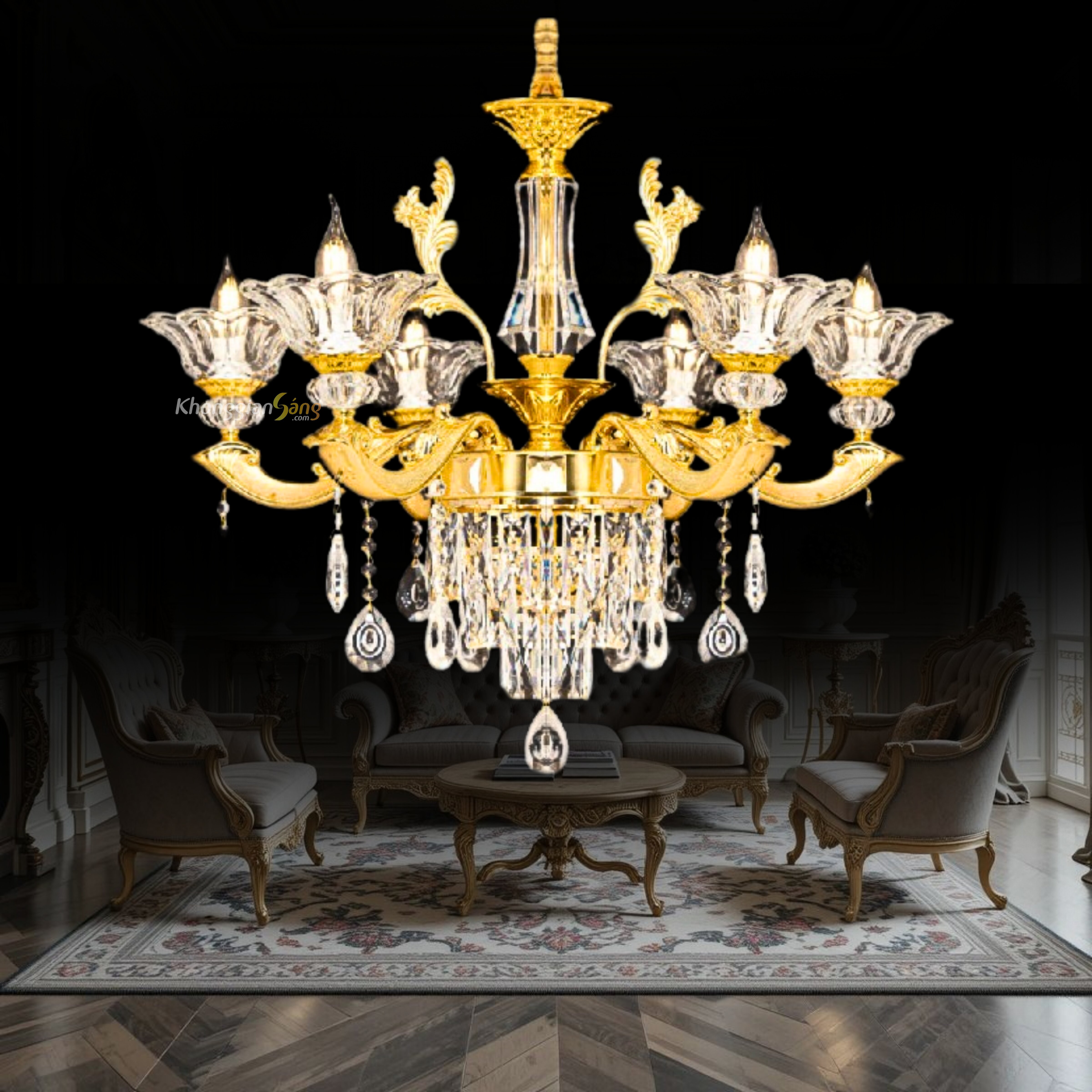 ĐÈN CHÙM NẾN (D750mm x H750mm) CNQT-279