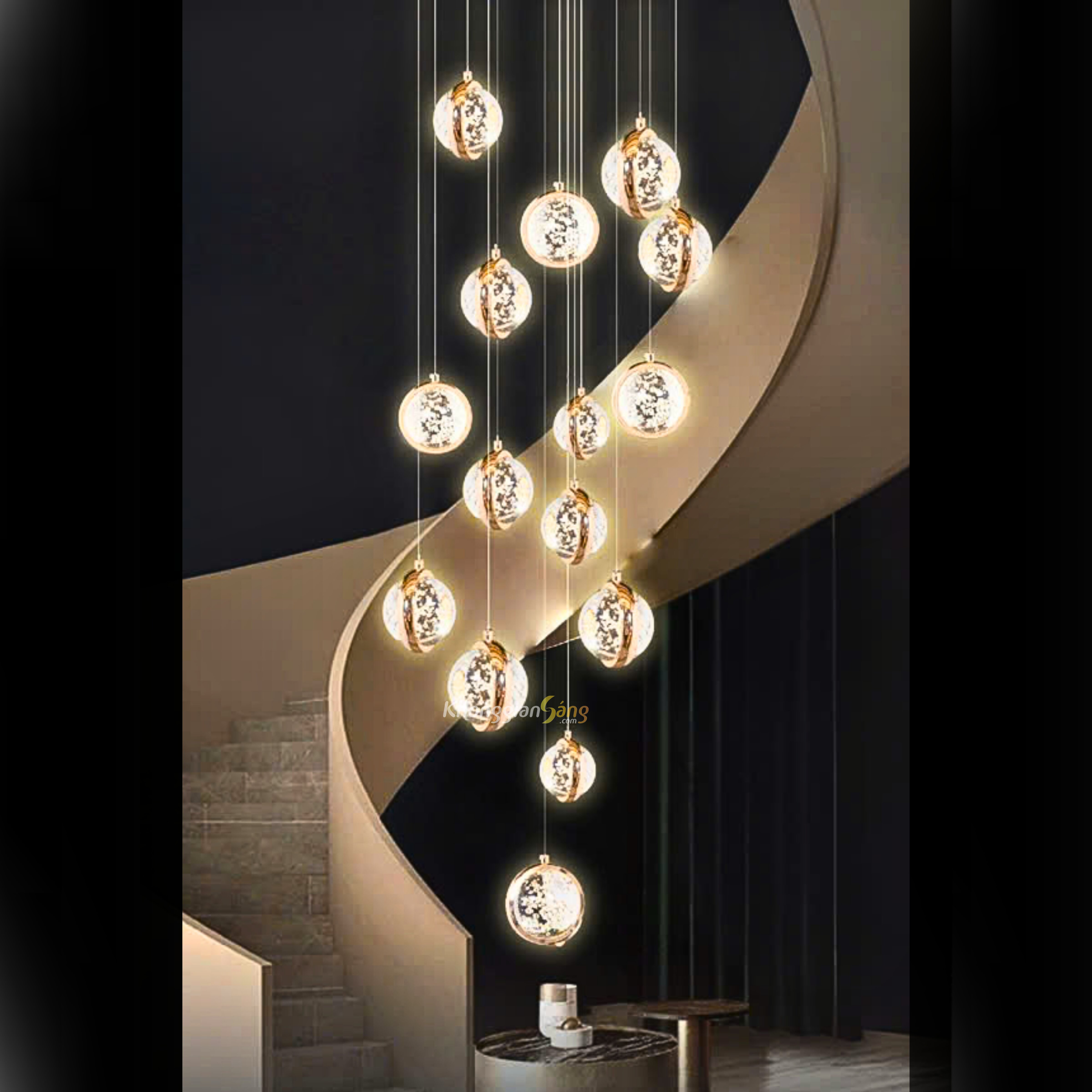 ĐÈN CHÙM THẢ (D500mm x H2500mm) TH-8226