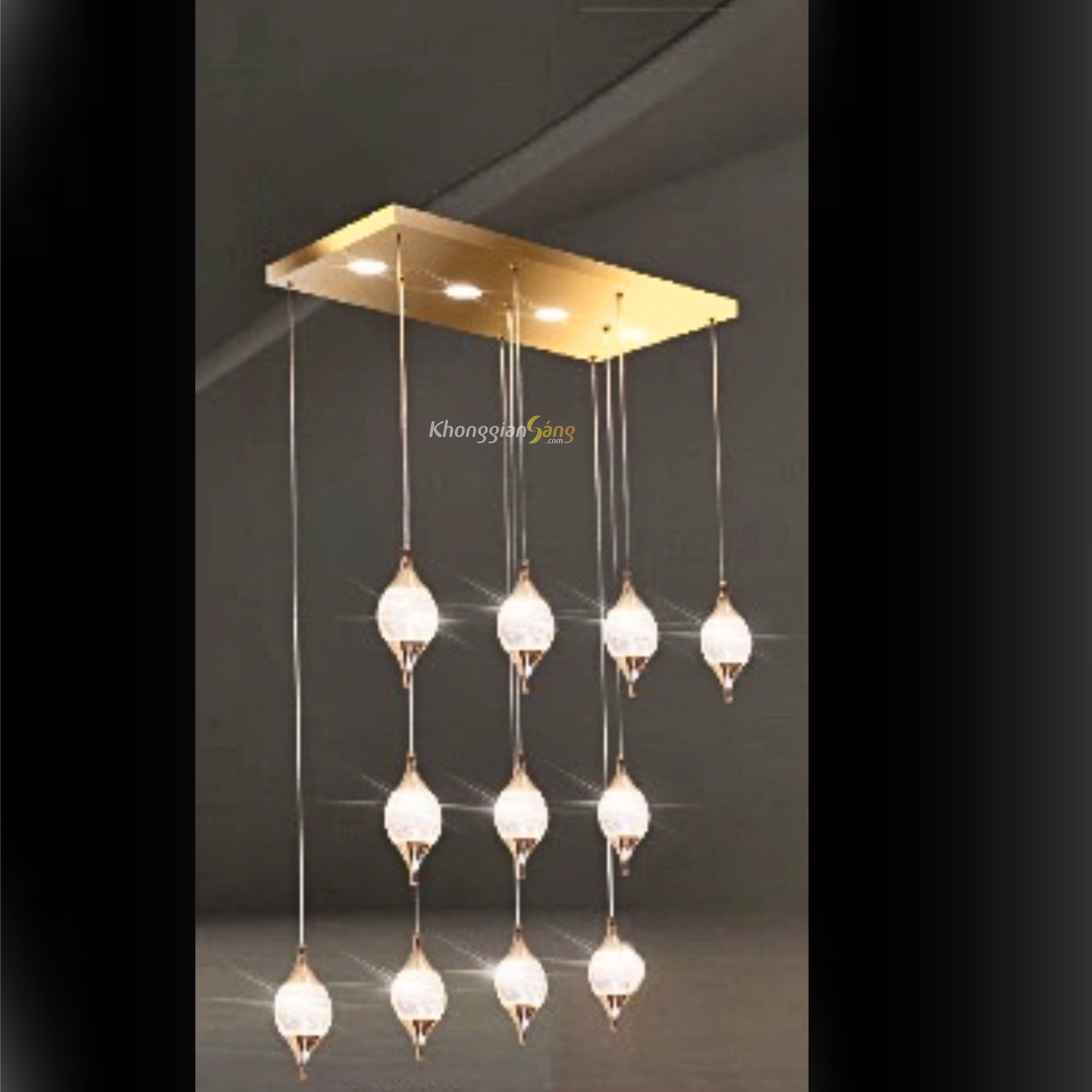 ĐÈN CHÙM THẢ (D600mm x H2500mm x R300mm) TH-8286