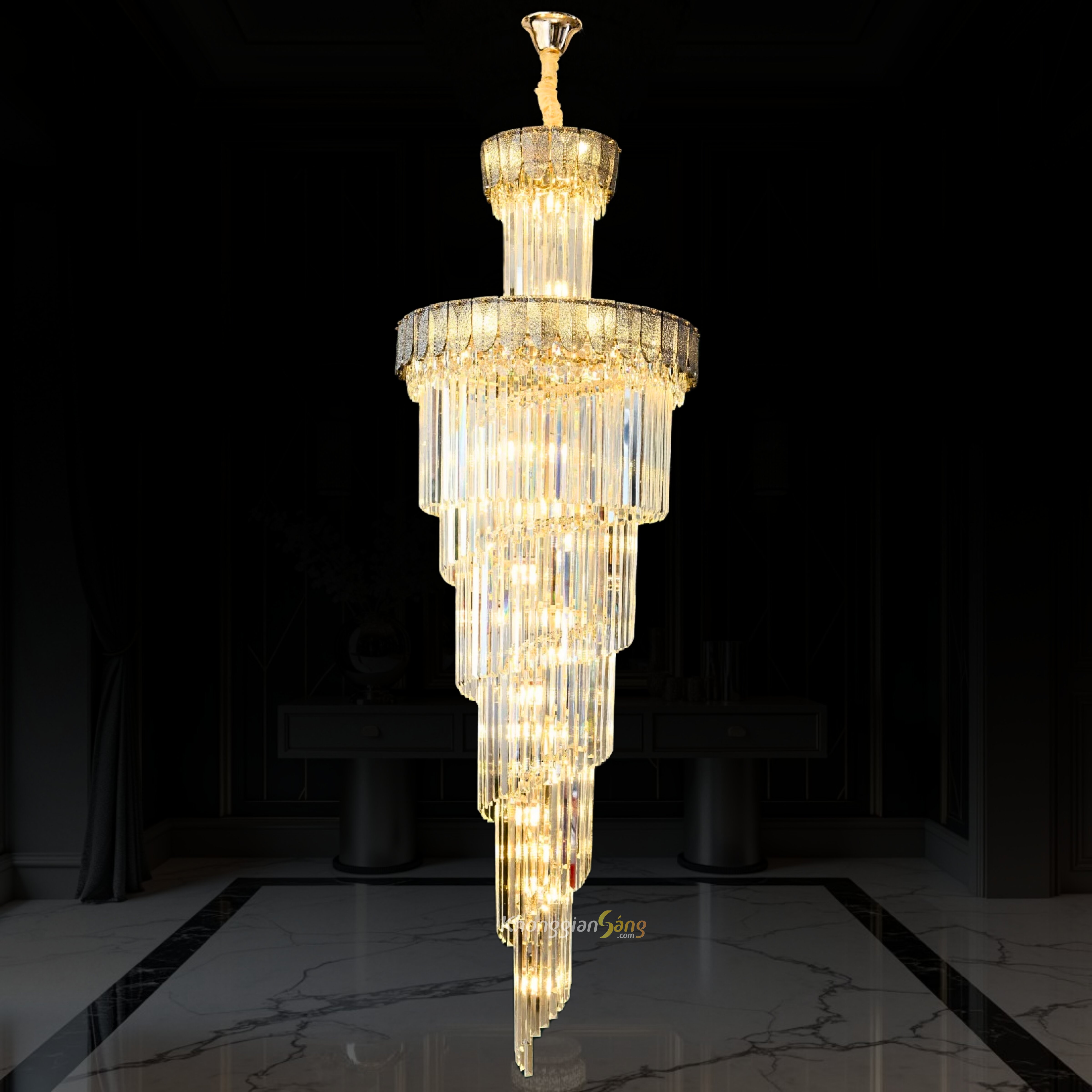 ĐÈN CHÙM THẢ (D600mm x H1800mm) TH-8383