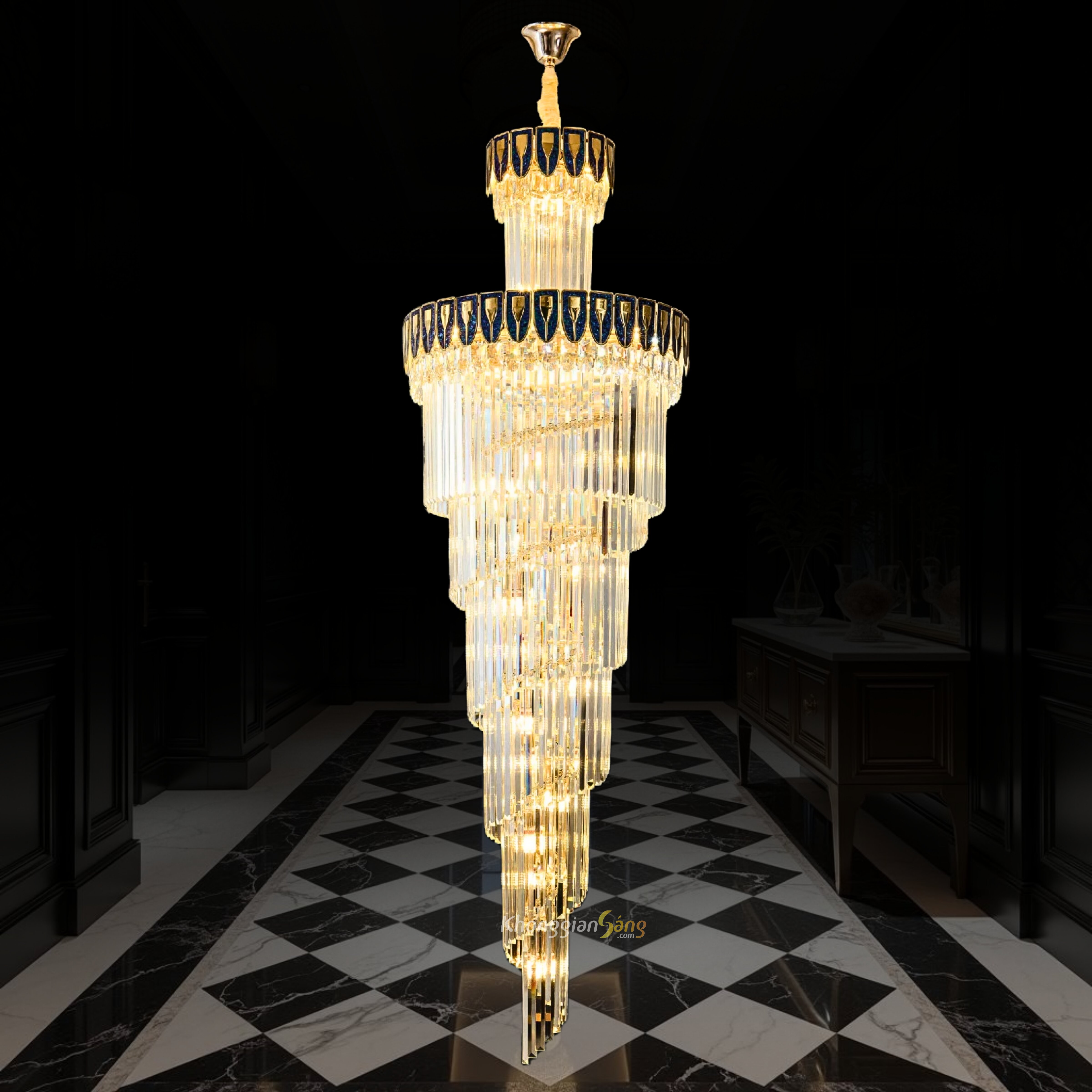 ĐÈN CHÙM THẢ (D600mm x H1800mm) TH-8389