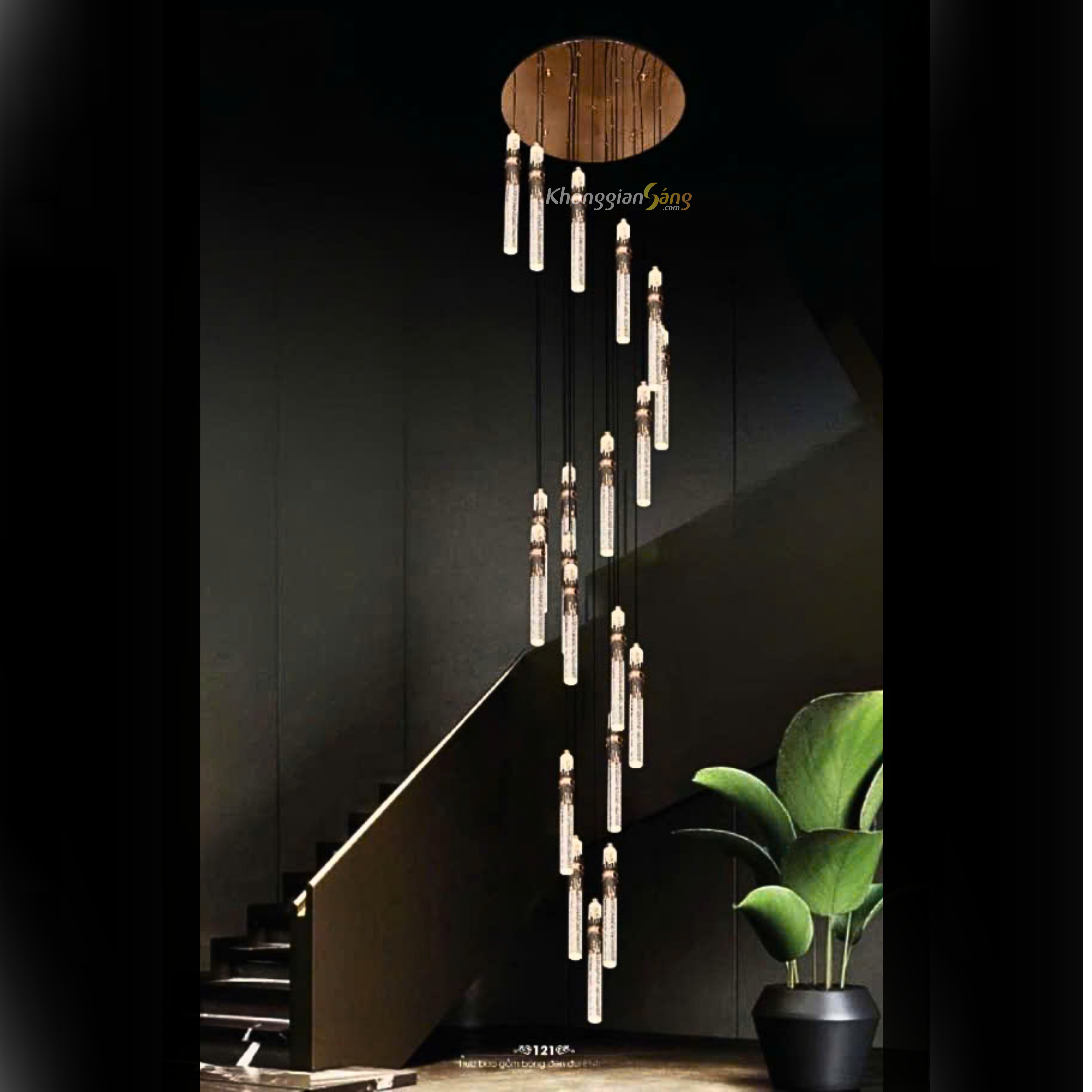 ĐÈN CHÙM THẢ (D650mm x H3000mm) TH-8902