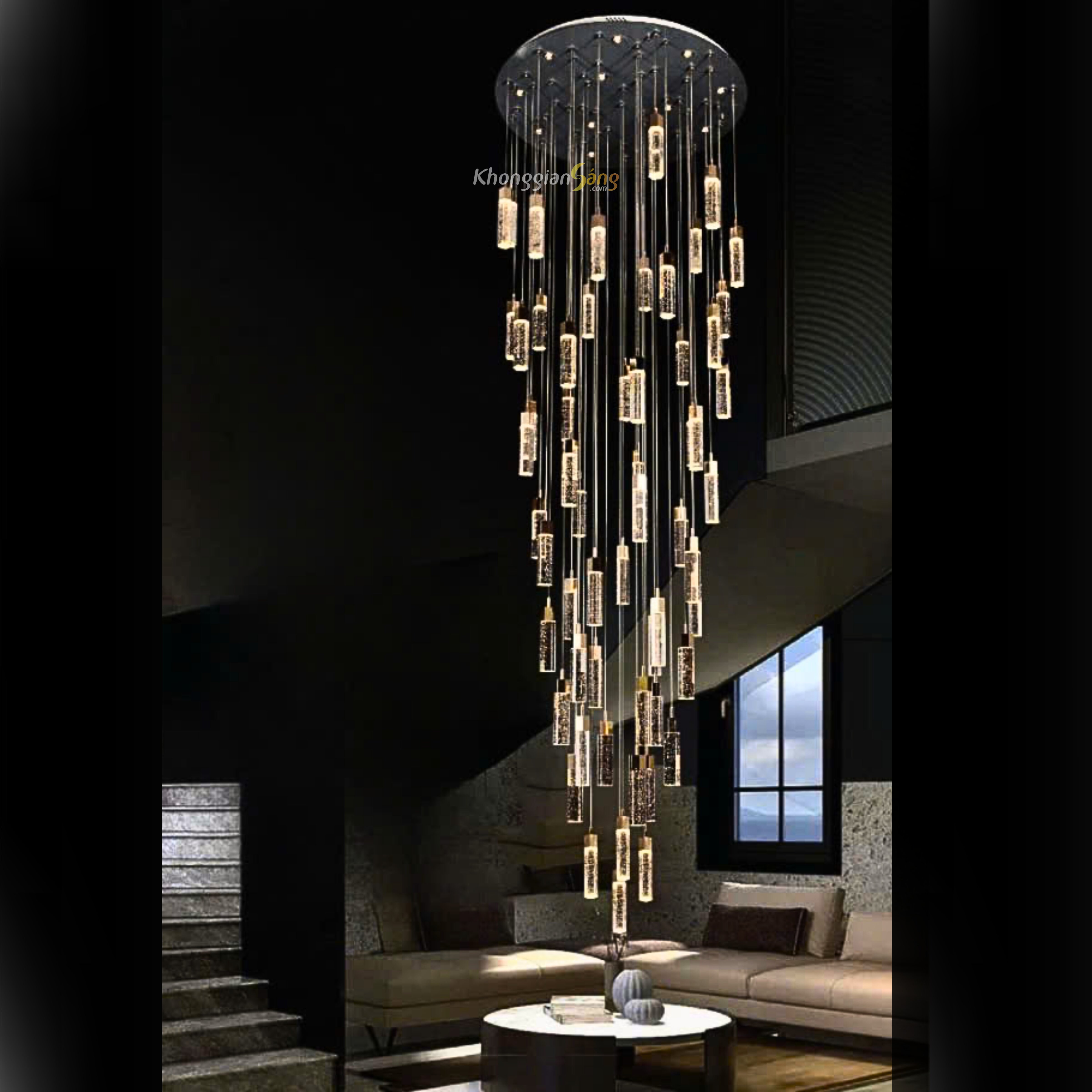 ĐÈN CHÙM THẢ (D1000mm x H3000mm) TH-8904