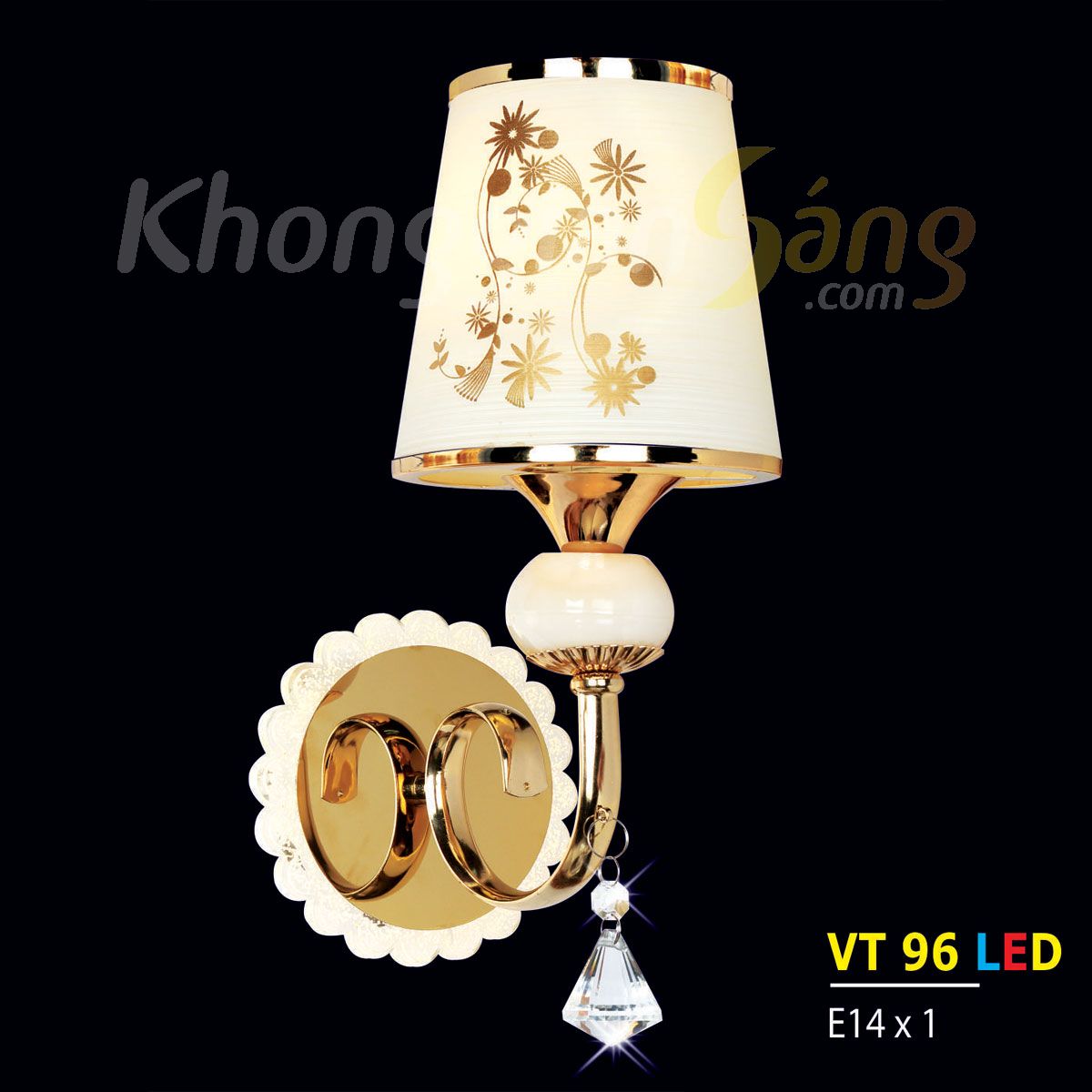 ĐÈN TƯỜNG THỦY TINH (L200mm x H360mm) KTD-VT96