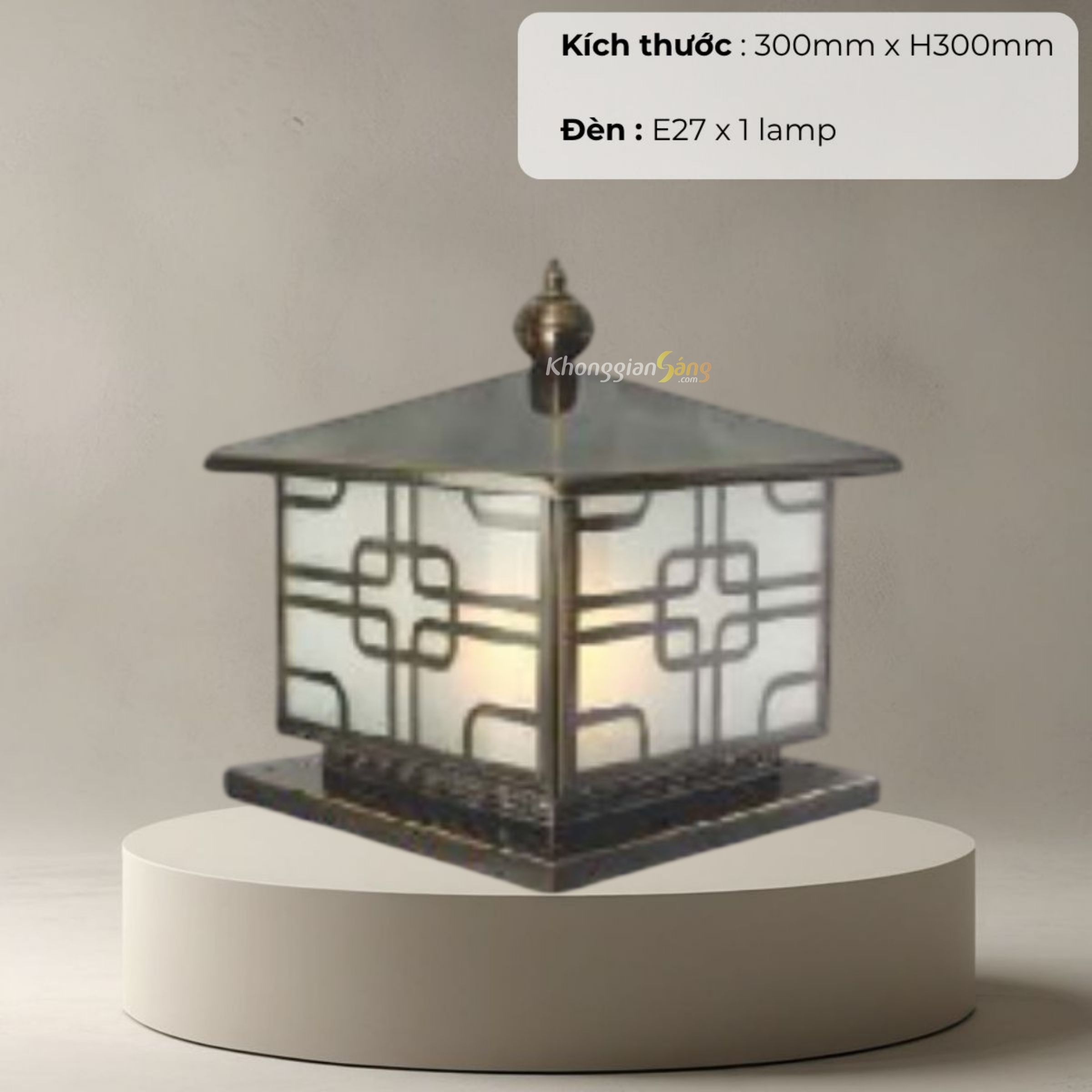 ĐÈN TRỤ ĐỒNG (D300mm x H300mm) NVT 6023