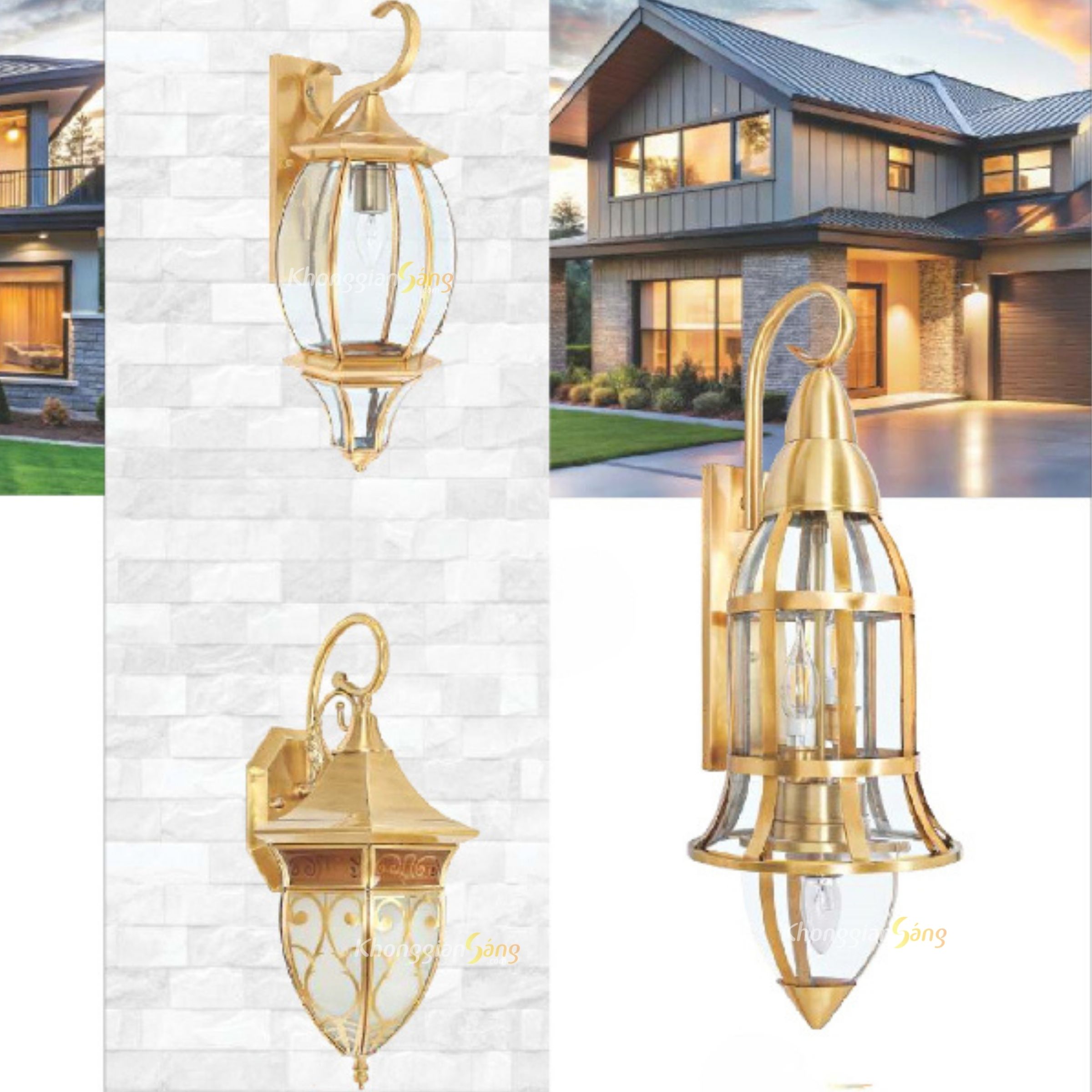 ĐÈN TƯỜNG ĐỒNG (H550mm W150mm D220mm) NV 6049