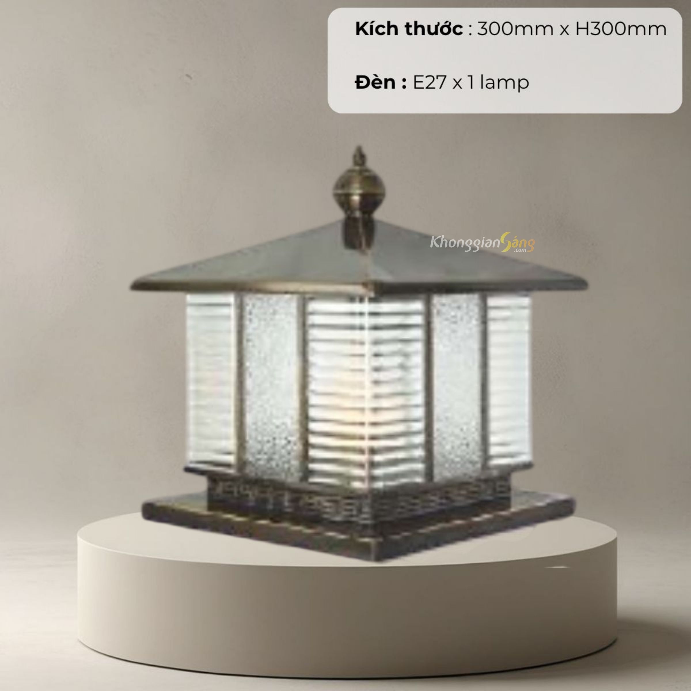 ĐÈN TRỤ ĐỒNG (D300mm x H300mm) NVT 6075