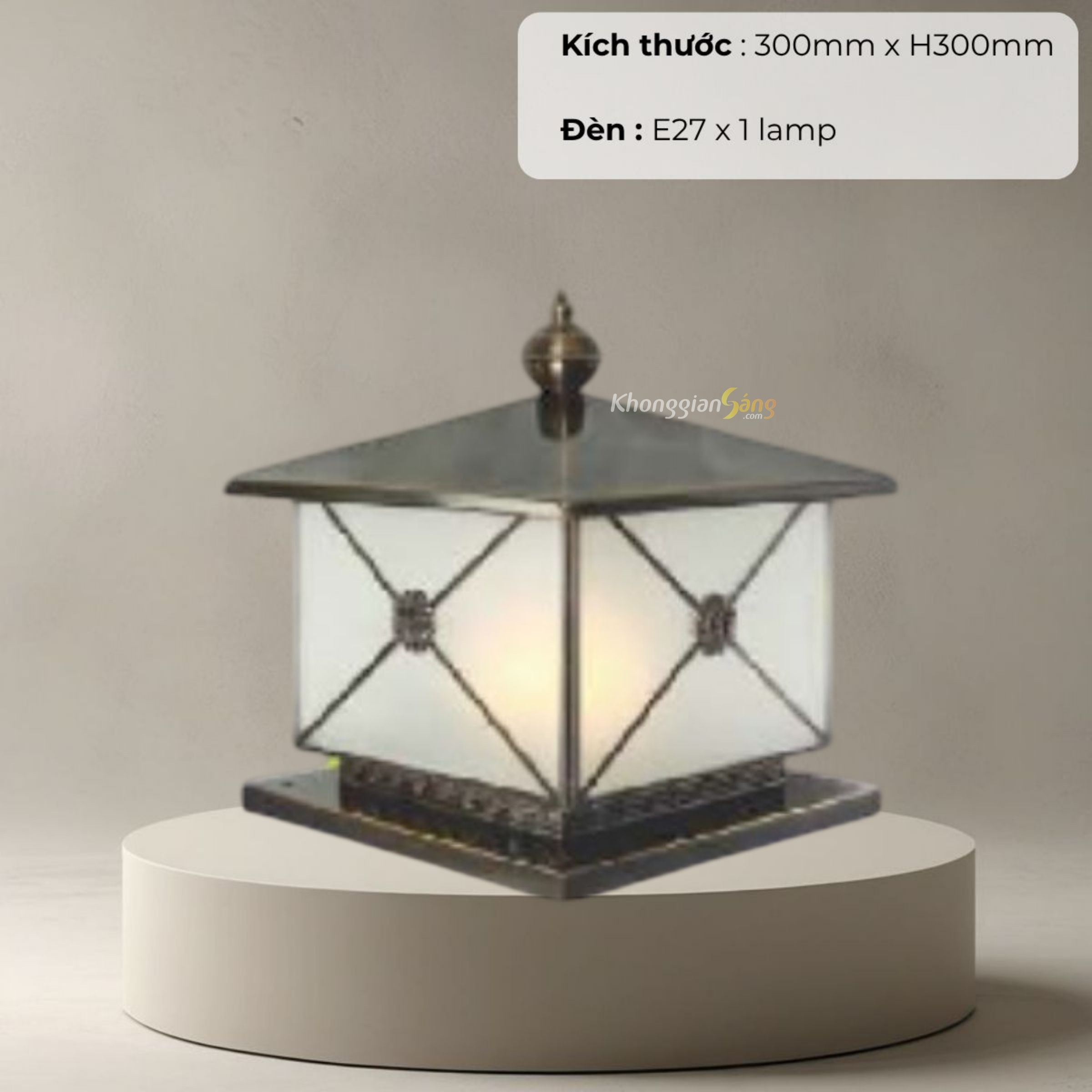 ĐÈN TRỤ ĐỒNG (D300mm x H300mm) NVT 6026