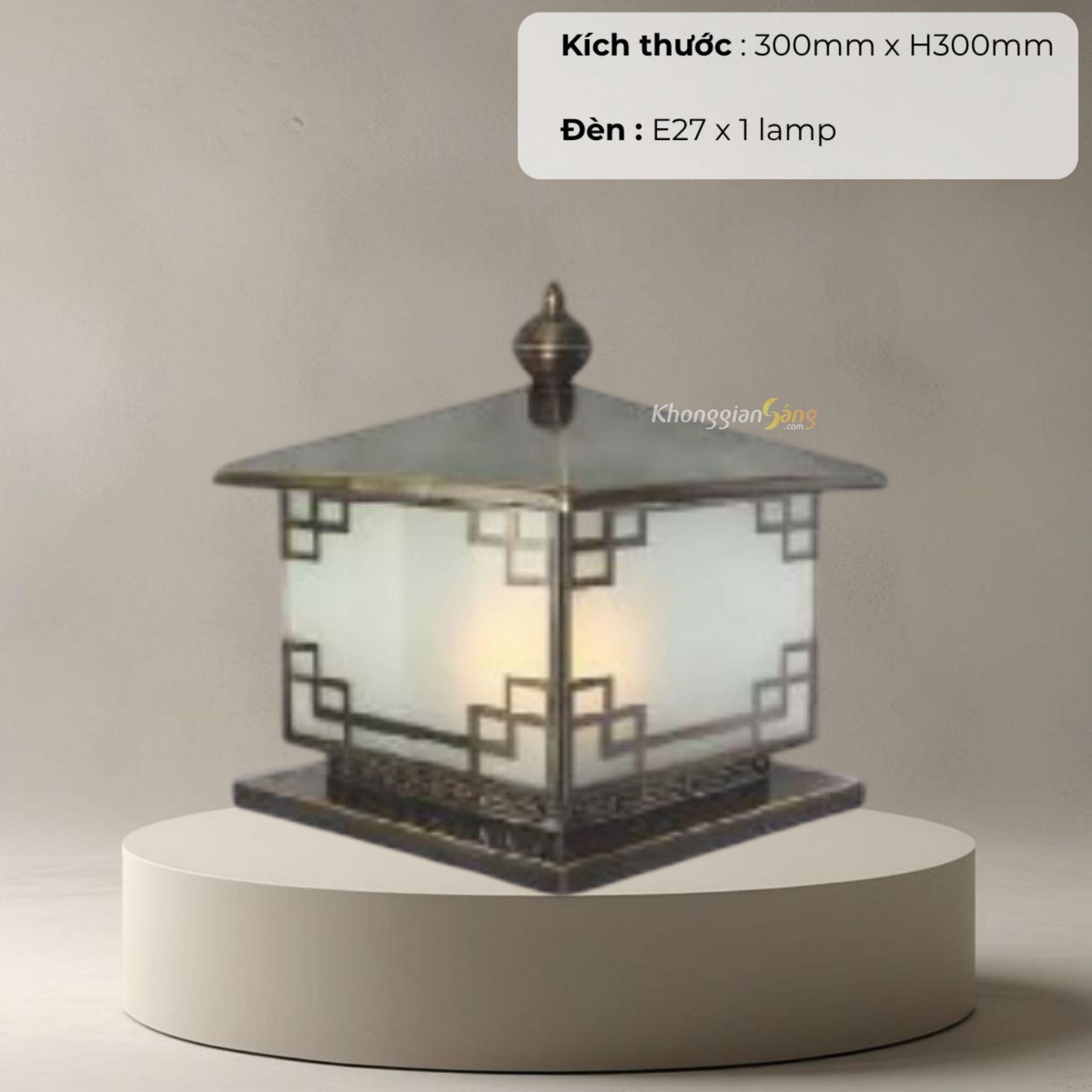 ĐÈN TRỤ ĐỒNG (D300mm x H300mm) NVT 6037